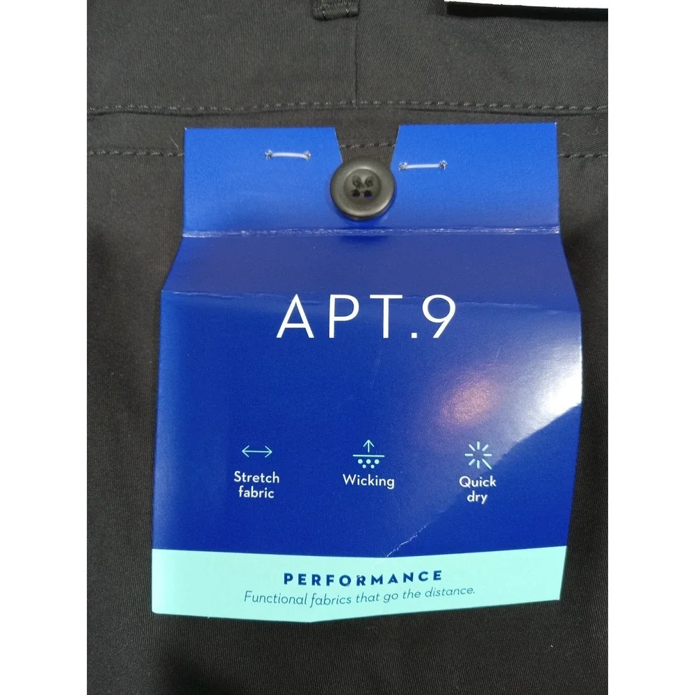 Apt.9 Performance Tech Shorts Men's 40 Black Slim Fit 7